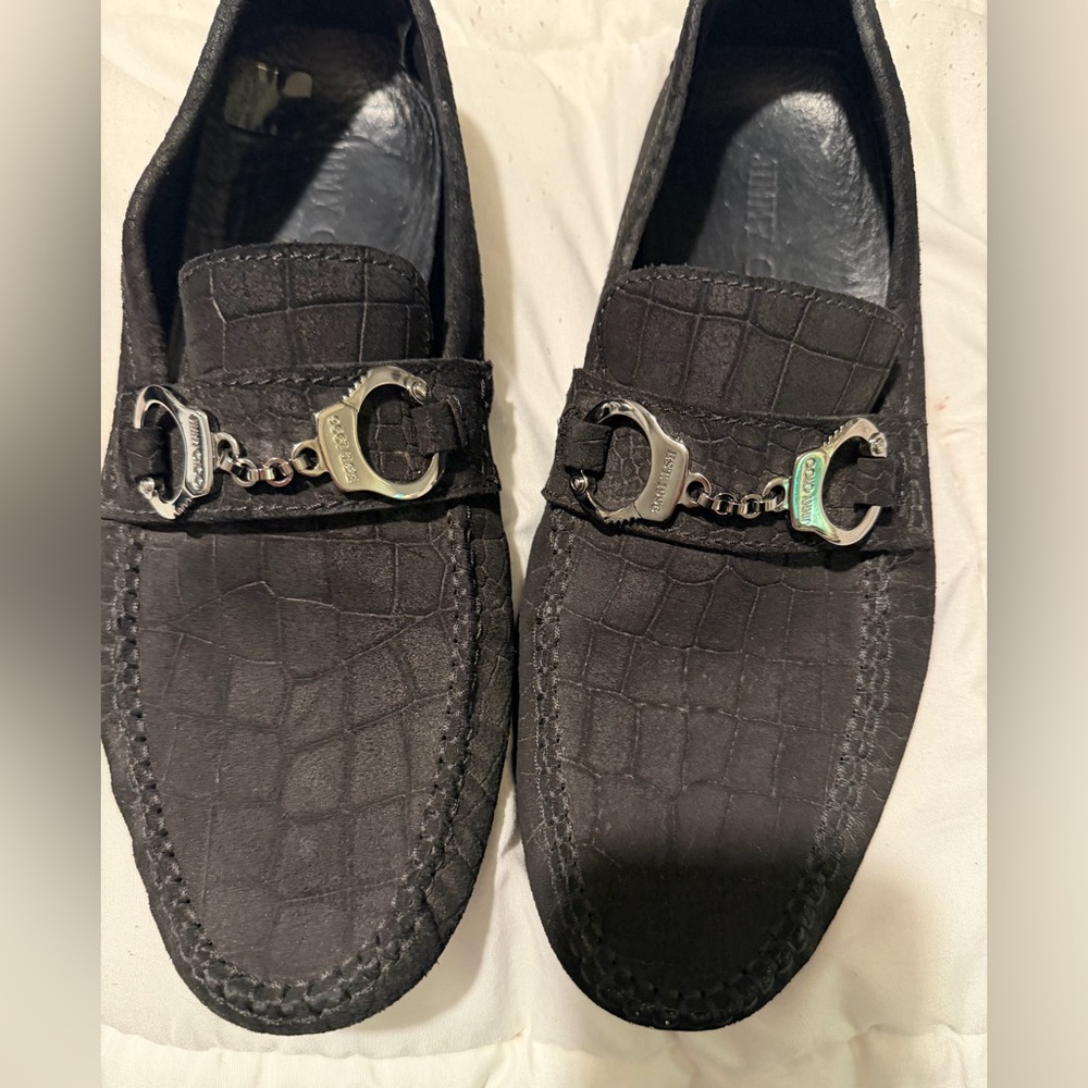 Men's Black Leather Jimmy CHOO Loafers - Picture 3 of 3